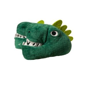 Dinosaur Slippers Green Plush Old Navy Toddler S 7-8 House Shoes Embroidered Eye